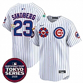 Men's Chicago Cubs #23 Ryne Sandberg White 2025 Tokyo Series Limited Stitched Jersey Dzhi,baseball caps,new era cap wholesale,wholesale hats